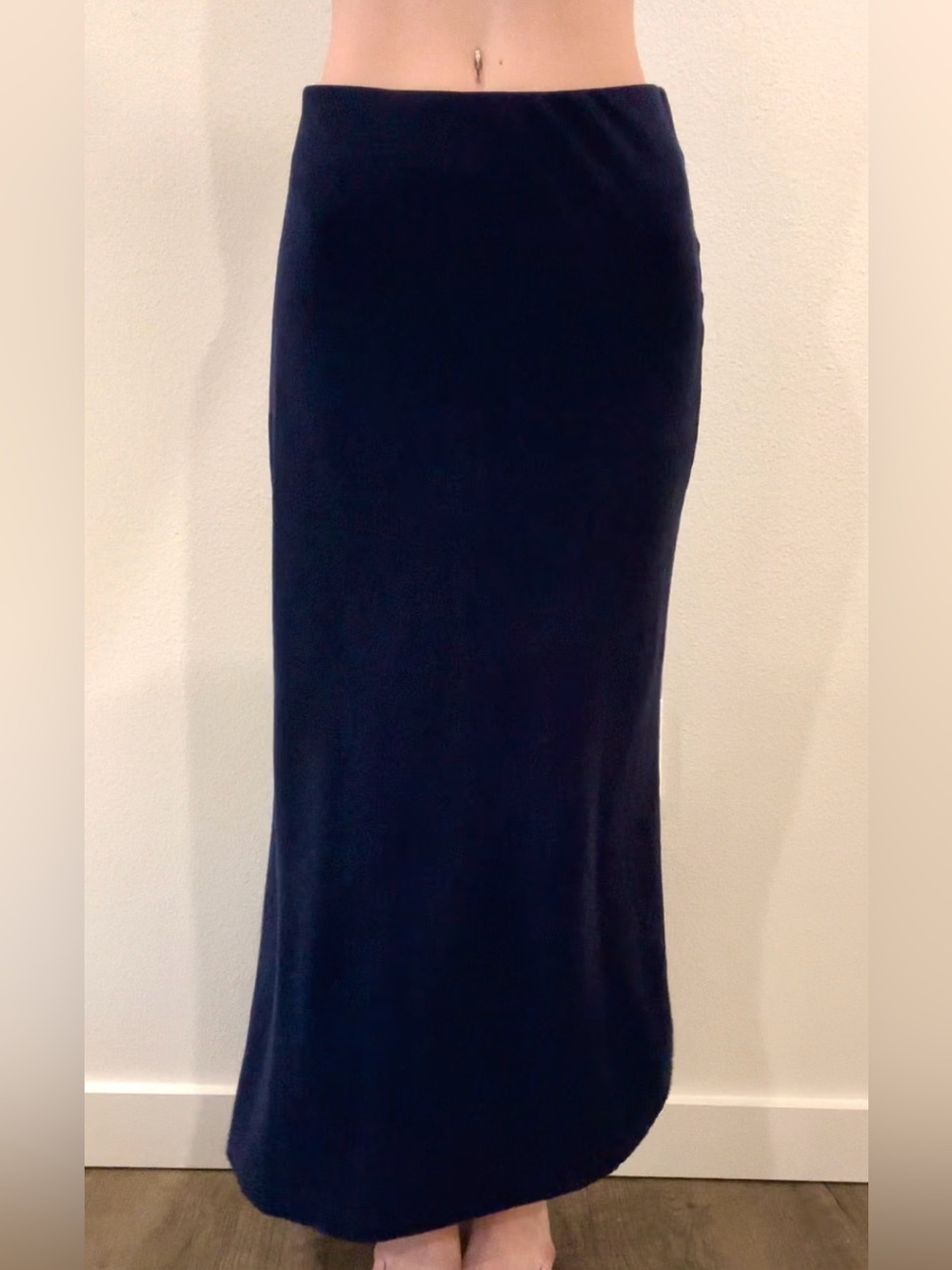 Linen Navy Women's Maxi Skirt